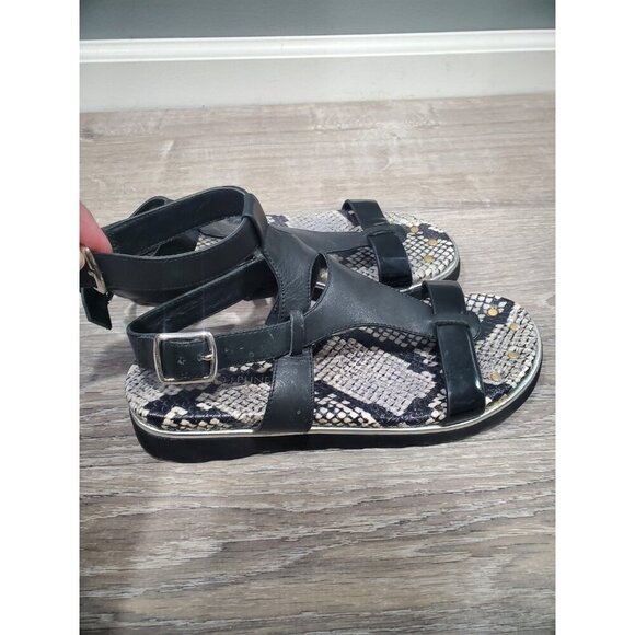 Donald Pliner Lido Snake Print Leather Wedge Open Toe Gladiator Sandals Sz 6.5M - Picture 11 of 16